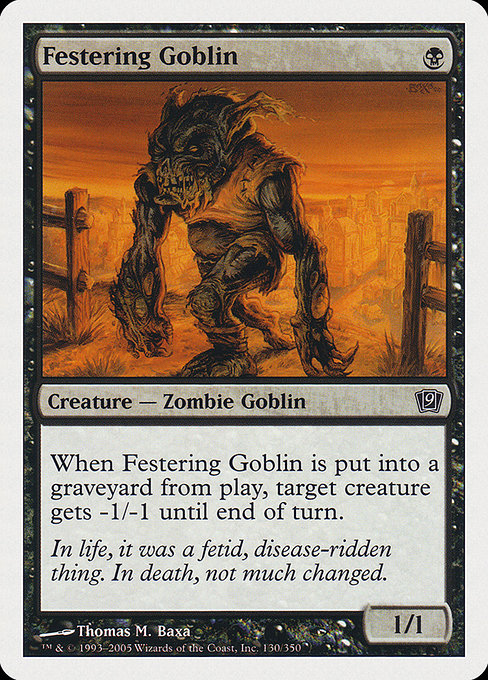 Magic the Gathering Card - Festering Goblin - MTG Circle