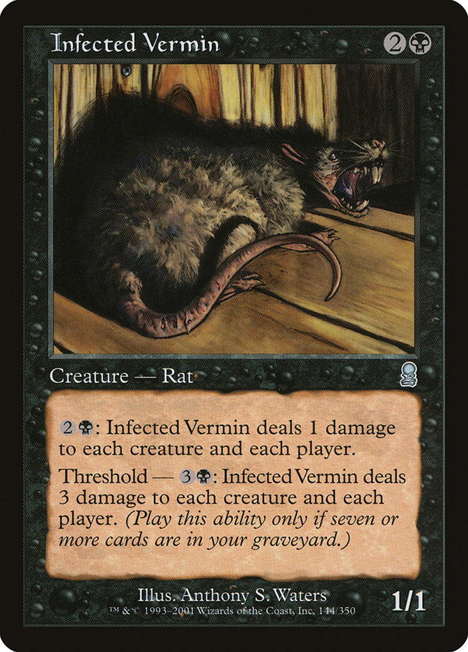 Magic the Gathering Card - Infected Vermin - MTG Circle