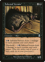 Magic the Gathering Card - Infected Vermin - MTG Circle