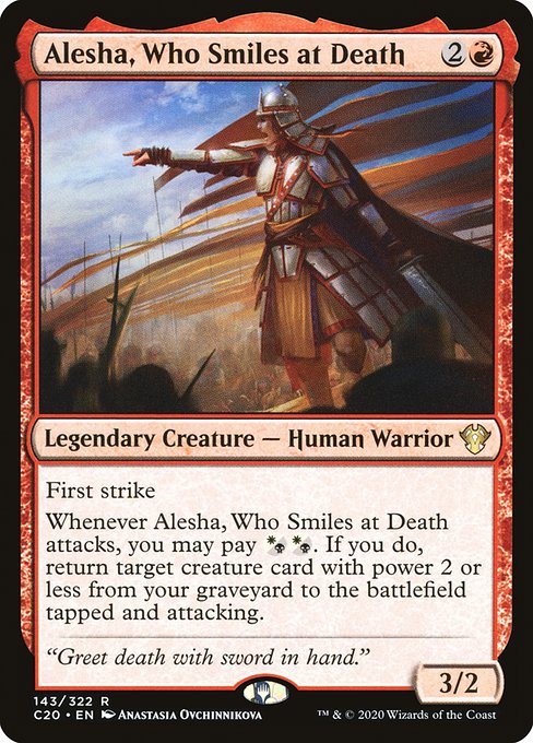 Magic the Gathering Card - Alesha, Who Smiles at Death - MTG Circle