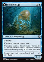 Magic the Gathering Card - Biolume Egg // Biolume Serpent - MTG Circle