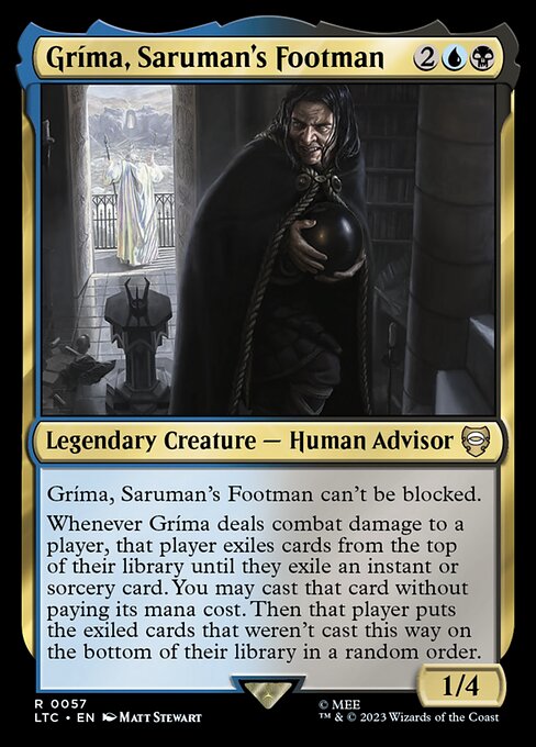 Magic the Gathering Card - Gríma, Saruman's Footman - MTG Circle
