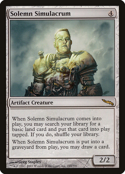 Magic the Gathering Card - Solemn Simulacrum - MTG Circle