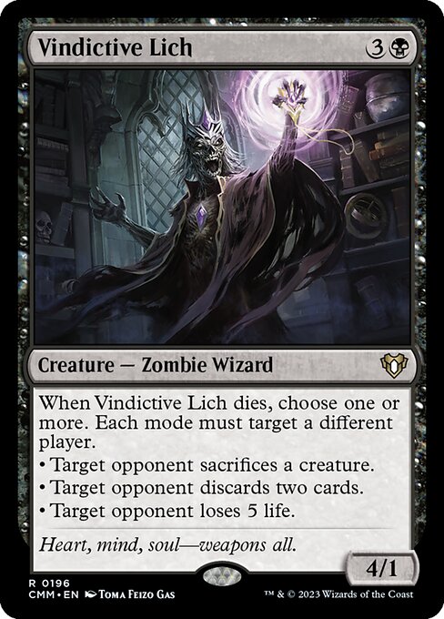 Magic the Gathering Card - Vindictive Lich - MTG Circle