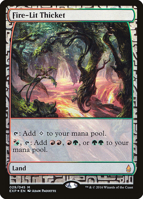 Magic the Gathering Card - Fire-Lit Thicket - MTG Circle