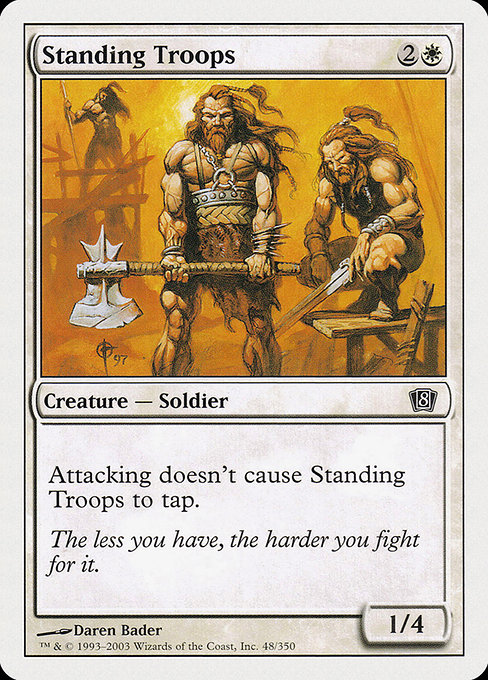 Magic the Gathering Card - Standing Troops - MTG Circle