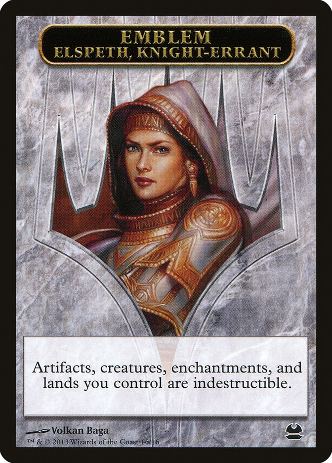 Magic the Gathering Card - Elspeth, Knight-Errant Emblem - MTG Circle