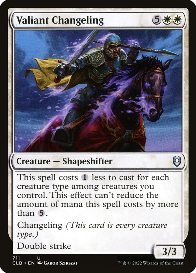 Magic the Gathering Card - Valiant Changeling - MTG Circle
