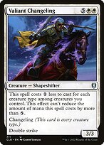Magic the Gathering Card - Valiant Changeling - MTG Circle