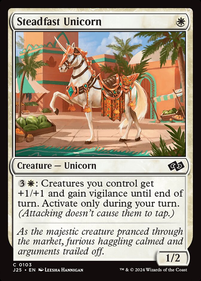 Magic the Gathering Card - Steadfast Unicorn - MTG Circle
