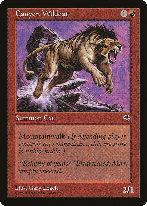 Magic the Gathering Card - Canyon Wildcat - MTG Circle