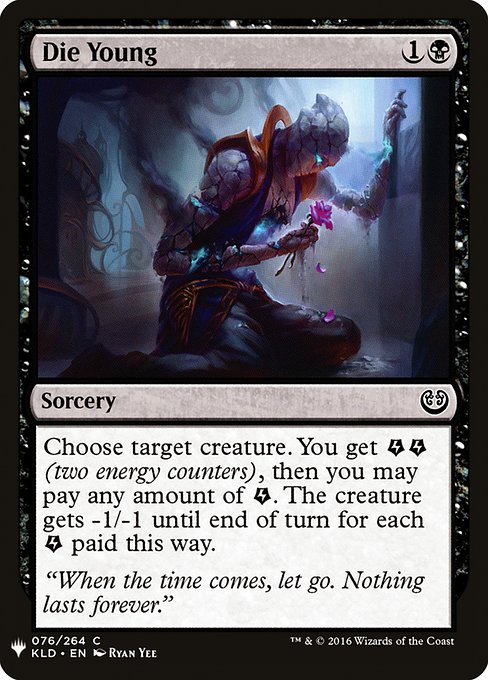 Magic the Gathering Card - Die Young - MTG Circle