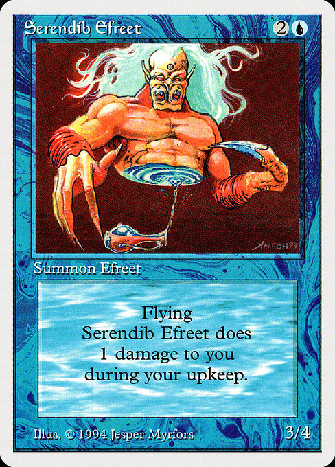 Magic the Gathering Card - Serendib Efreet - MTG Circle