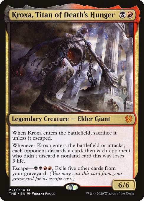 Magic the Gathering Card - Kroxa, Titan of Death's Hunger - MTG Circle