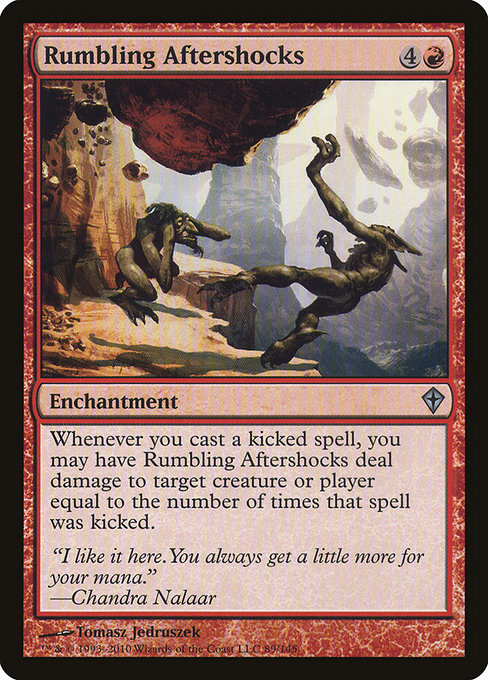 Magic the Gathering Card - Rumbling Aftershocks - MTG Circle