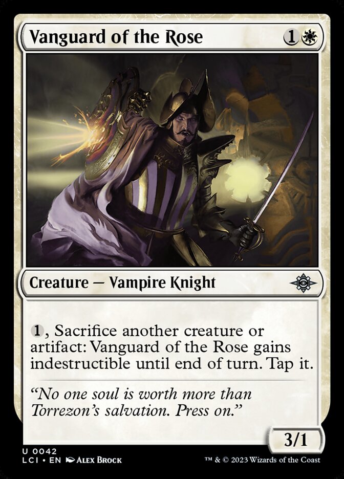 Magic the Gathering Card - Vanguard of the Rose - MTG Circle