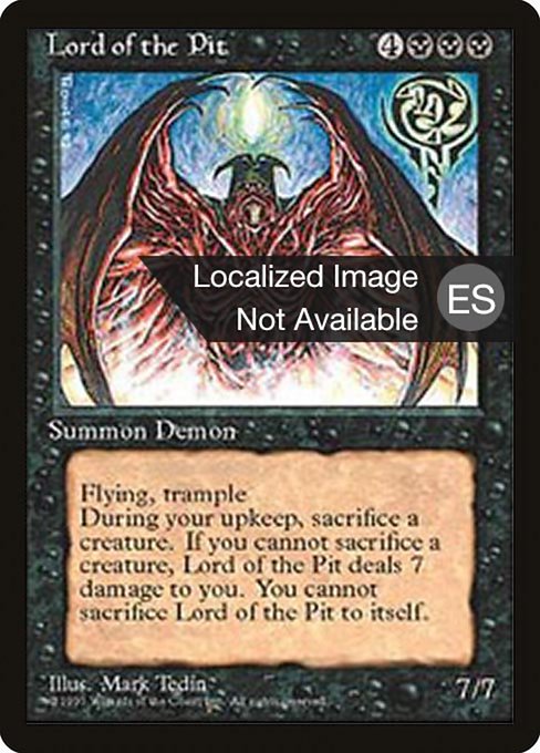 Magic the Gathering Card - Lord of the Pit - MTG Circle