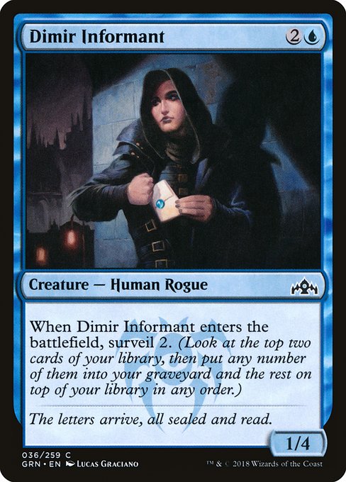 Magic the Gathering Card - Dimir Informant - MTG Circle