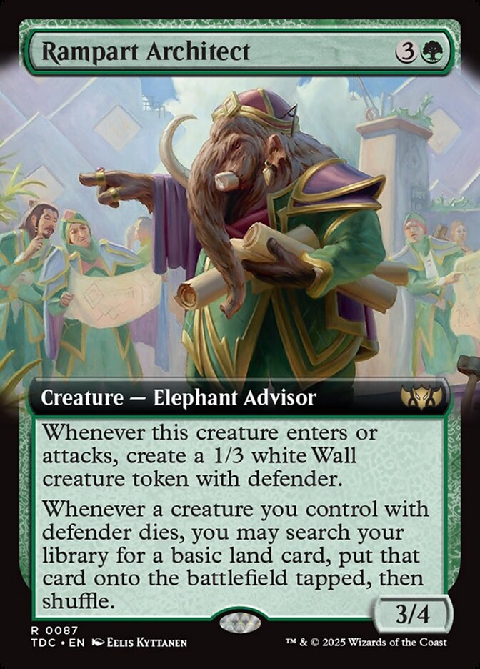Magic the Gathering Card - Rampart Architect - MTG Circle