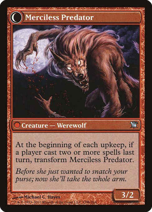 Magic the Gathering Card - Merciless Predator - MTG Circle