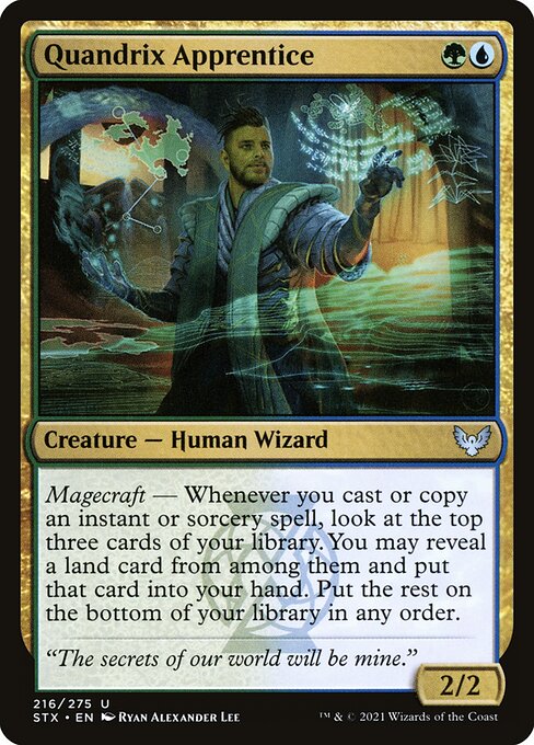 Magic the Gathering Card - Quandrix Apprentice - MTG Circle