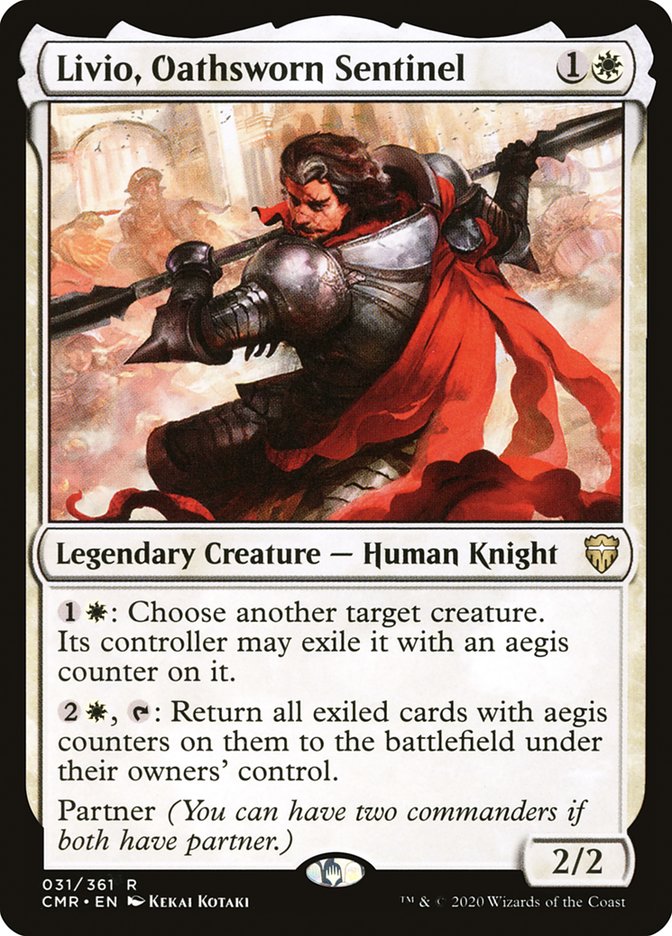 Magic the Gathering Card - Livio, Oathsworn Sentinel - MTG Circle