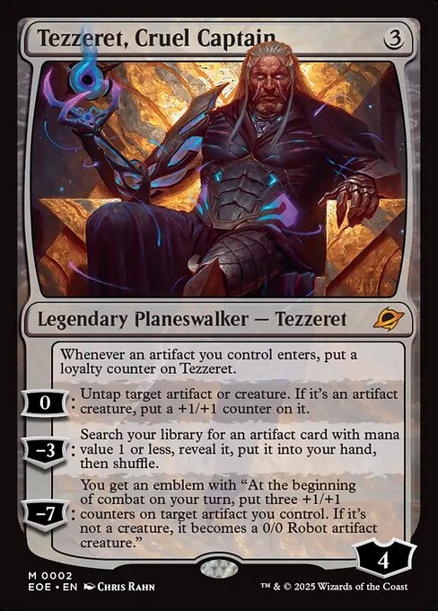 Magic the Gathering Card - Tezzeret, Cruel Captain - MTG Circle