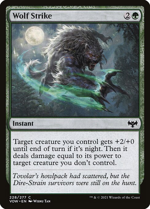 Magic the Gathering Card - Wolf Strike - MTG Circle