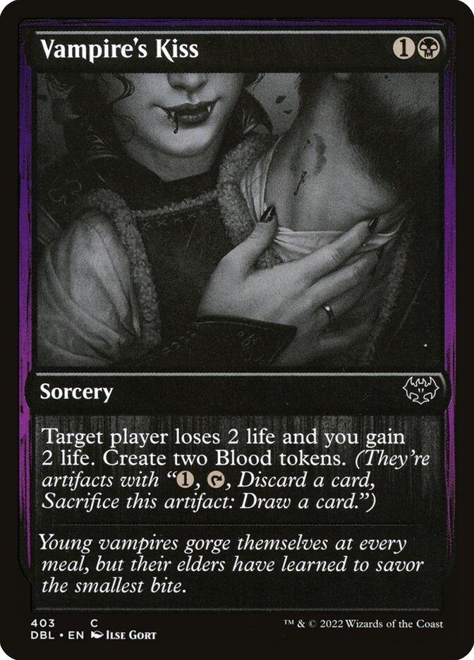 Magic the Gathering Card - Vampire's Kiss - MTG Circle