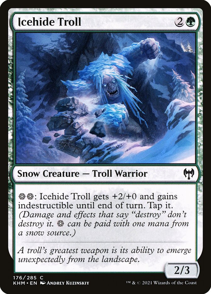 Magic the Gathering Card - Icehide Troll - MTG Circle