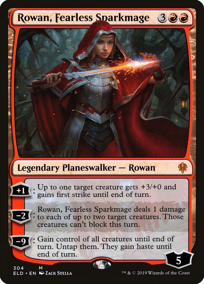 Magic the Gathering Card - Rowan, Fearless Sparkmage - MTG Circle