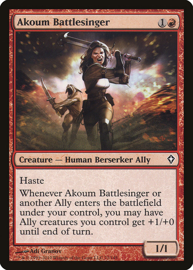 Magic the Gathering Card - Akoum Battlesinger - MTG Circle