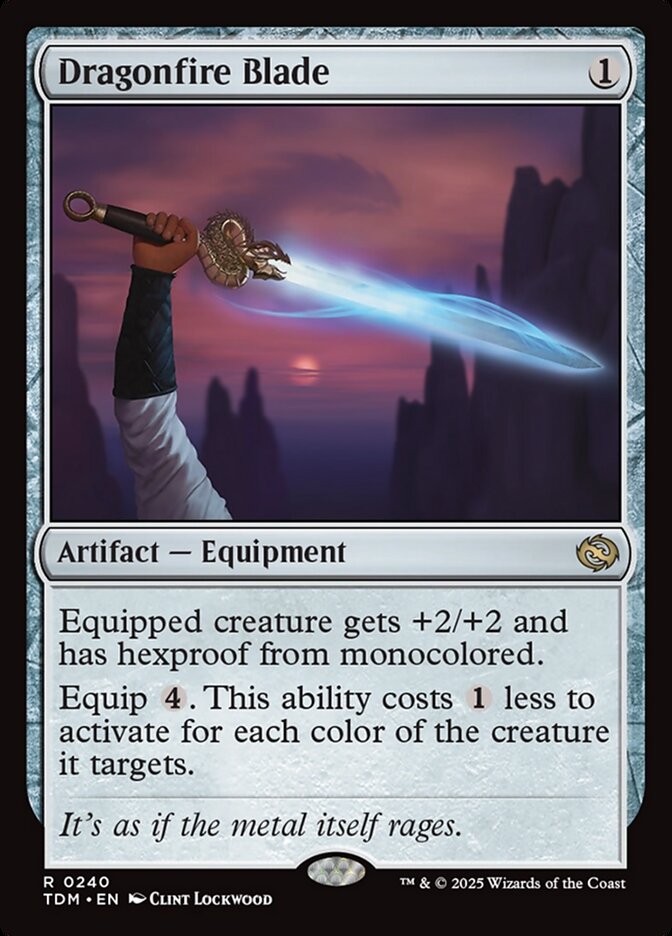 Magic the Gathering Card - Dragonfire Blade - MTG Circle