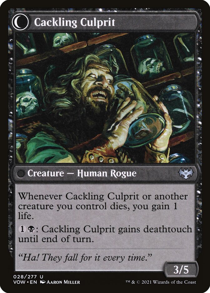 Magic the Gathering Card - Cackling Culprit - MTG Circle