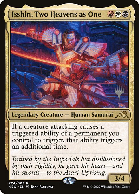 Magic the Gathering Card - Isshin, Two Heavens as One - MTG Circle
