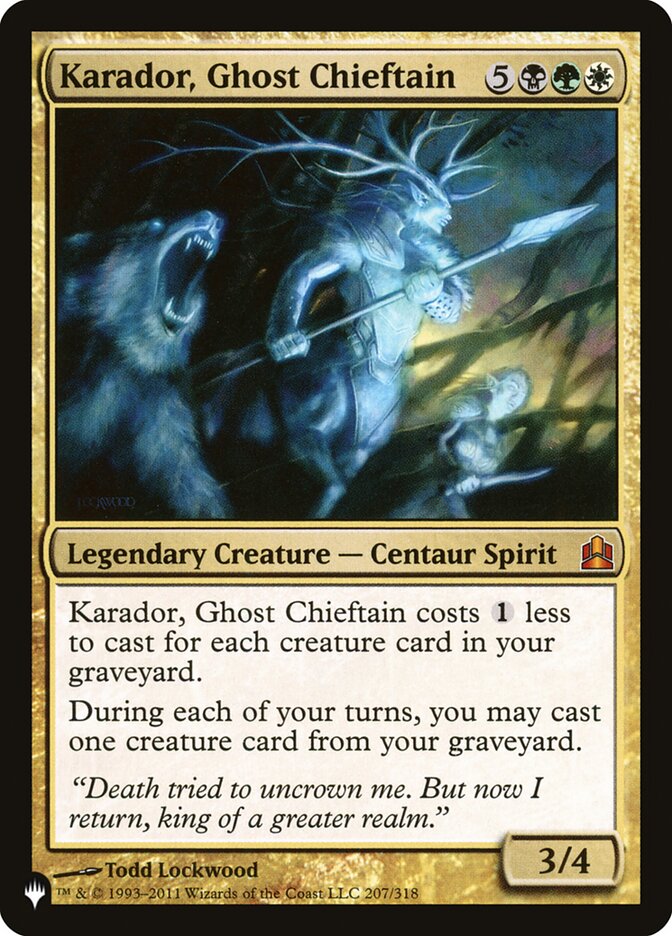 Magic the Gathering Card - Karador, Ghost Chieftain - MTG Circle