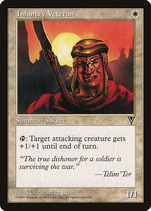 Magic the Gathering Card - Infantry Veteran - MTG Circle