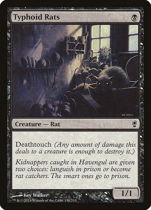 Magic the Gathering Card - Typhoid Rats - MTG Circle