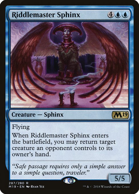 Magic the Gathering Card - Riddlemaster Sphinx - MTG Circle