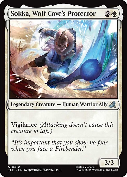 Magic the Gathering Card - Sokka, Wolf Cove's Protector - MTG Circle