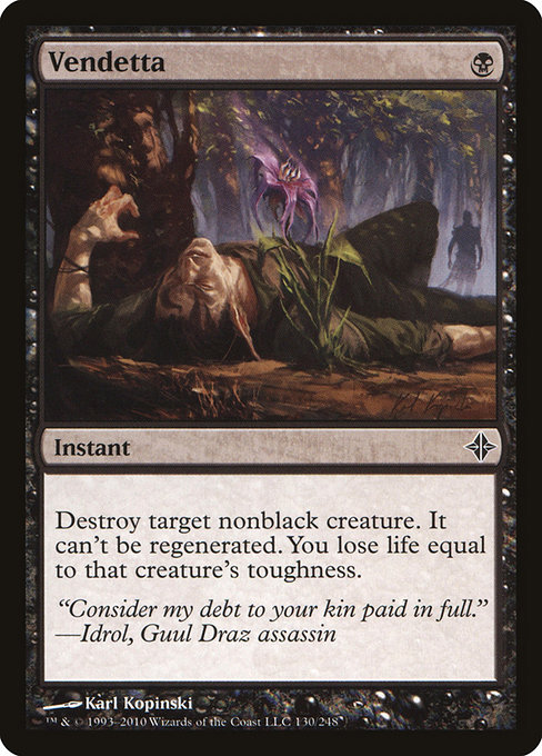 Magic the Gathering Card - Vendetta - MTG Circle