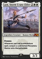 Magic the Gathering Card - Lam, Storm Crane Elder - MTG Circle