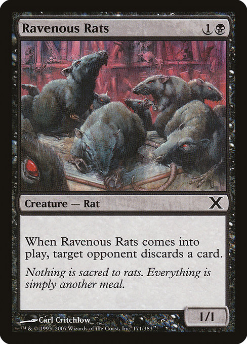 Magic the Gathering Card - Ravenous Rats - MTG Circle