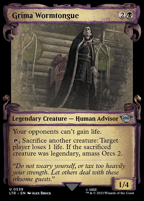 Magic the Gathering Card - Gríma Wormtongue - MTG Circle