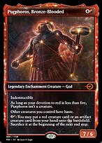 Magic the Gathering Card - Purphoros, Bronze-Blooded - MTG Circle