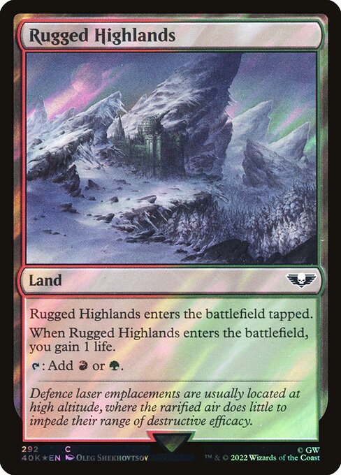 Magic the Gathering Card - Rugged Highlands - MTG Circle