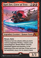 Magic the Gathering Card - Kari Zev, Crew of Two - MTG Circle