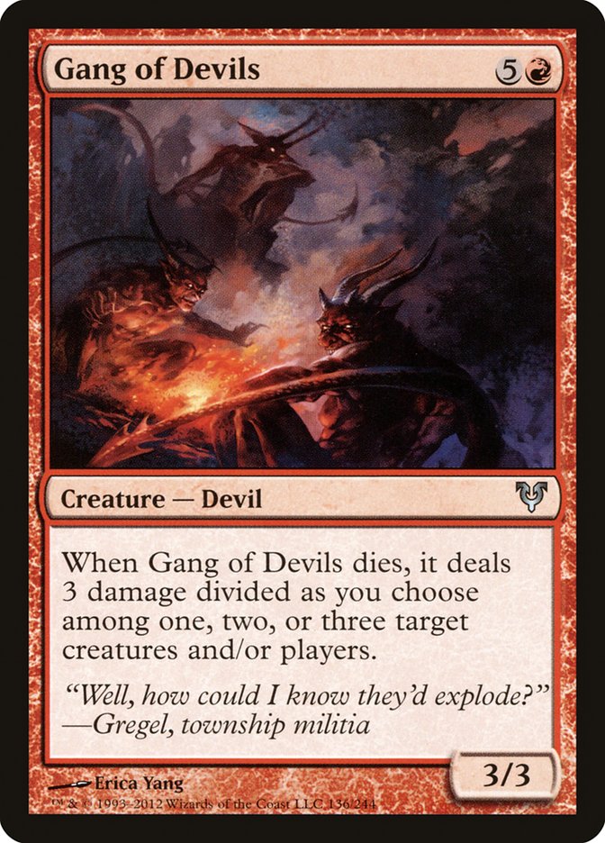 Magic the Gathering Card - Gang of Devils - MTG Circle