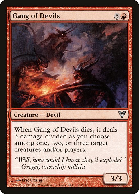 Magic the Gathering Card - Gang of Devils - MTG Circle