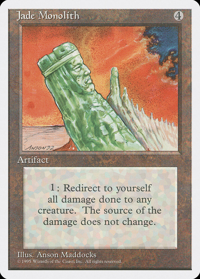 Magic the Gathering Card - Jade Monolith - MTG Circle